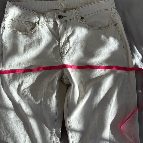 Eileen Fisher Jeans size 12, Skinny Ankle Raw Hem - Picture 6 of 14